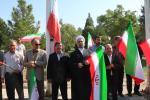 آیین اهتزاز پرچم مقدس جمهوری اسلامی ایران در دانشگاه شهید مدنی آذربایجان